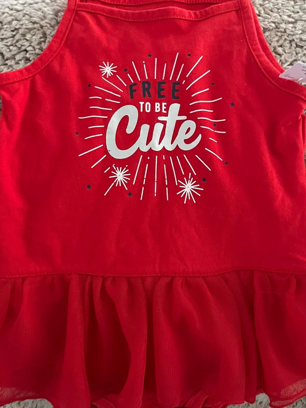 Carter's Red "Free to Be Cute" Sleeveless One-Piece